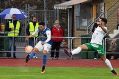 Daniel Krezic i matchen mot Prespa Birlik på Rimnersvallen. FOTO: Susann Sannefjäll