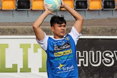 Mark Fezarit i bortamatchen mot Mjällby på Strandvallen. FOTO: Susann Sannefjäll