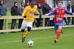 Fabrice Tapé i matchen mot Tvååker. FOTO: Susann Sannefjäll