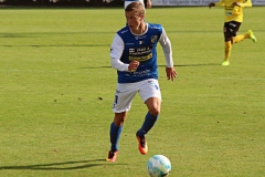 Emil Niklasson i bortamatchen mot Mjällby på Strandvallen. FOTO: Susann Sannefjäll