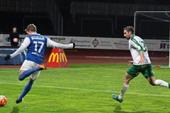 Emil Niklasson i matchen mot Prespa Birlik på Rimnersvallen. FOTO: Susann Sannefjäll