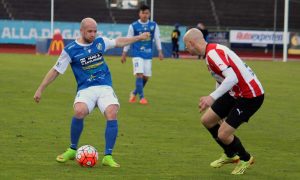 Johan Patriksson i matchen mot Höllviken. FOTO: Susann Sannefjäll