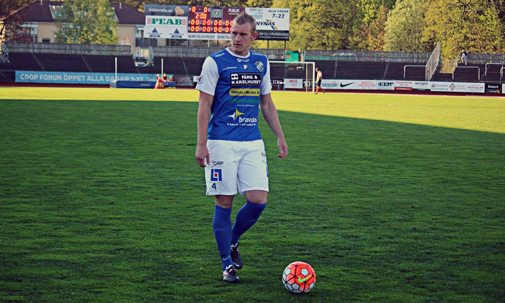 Robin Jansson i matchen mot FC Trollhättan. FOTO: Susann Sannefjäll