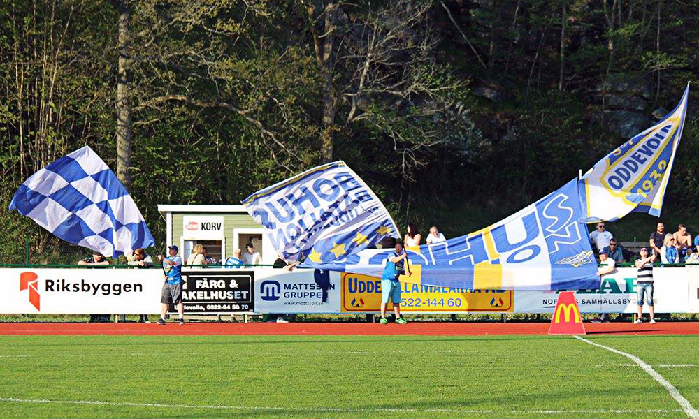 Bohus Bataljon i matchen mot FC Trollhättan. FOTO: Susann Sannefjäll