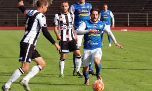 Viktor Mollapolci i matchen mot Landskrona. FOTO: Susann Sannefjäll
