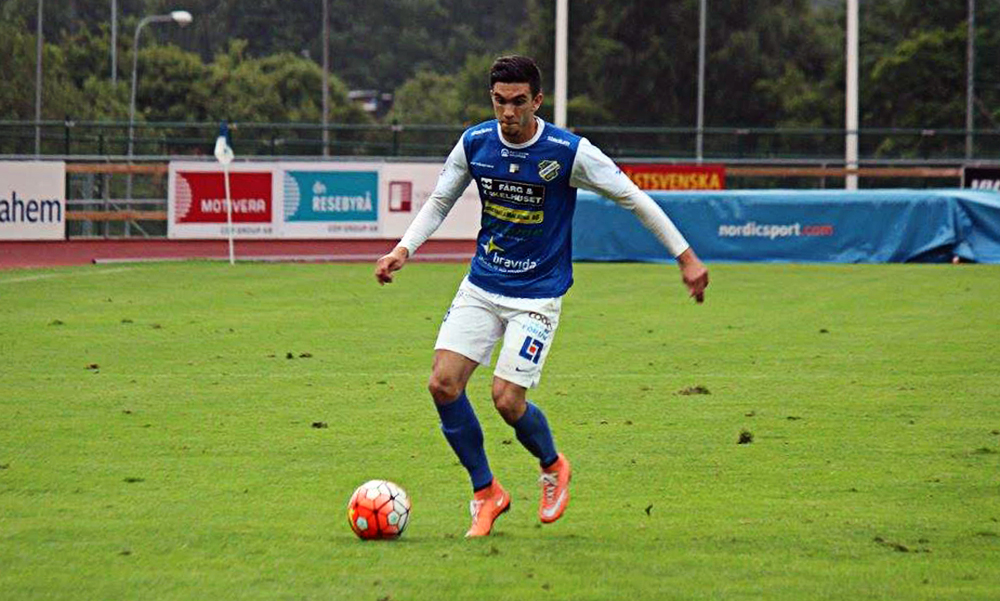 Daniel Krezic i matchen mot Norrby på Rimnersvallen. FOTO: Susann Sannefjäll