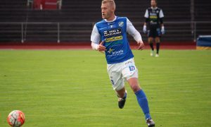 Robin Jansson i segermatchen mot Oskarshamn på Rimnersvallen. FOTO: Susann Sannefjäll