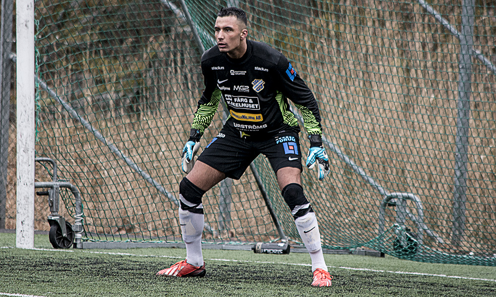 Sulejmen Sarajlić i matchen mot Sävedalens IF. FOTO: Tomas Sandström