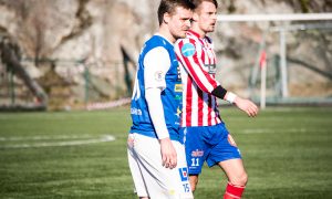 Felix Pettersson i träningsmatch mot norska KVIK Halden. FOTO: Tomas Sandström